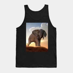 African Elephant at Sunrise Tank Top